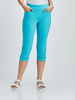 Skinny fitted pull-on capri