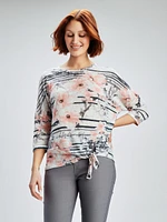 3/4-sleeve loose t-shirt