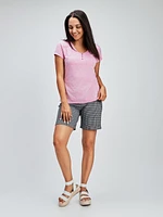 Short-sleeve semi-fitted t-shirt