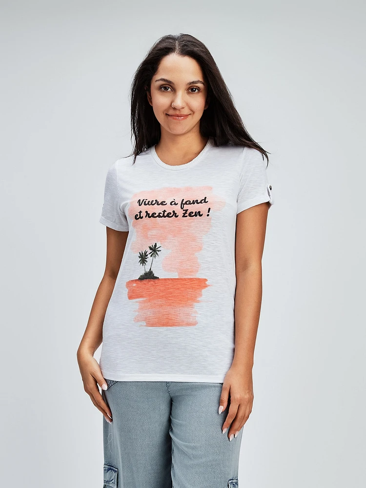 T-shirt semi-ajusté à manches courtes