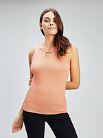 Sleeveless semi-fitted pullover sweater