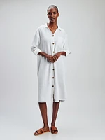 Long-sleeve tunic with buttons