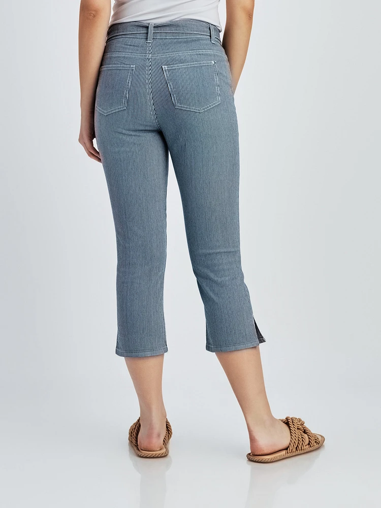 Capri droit semi-ajusté en denim