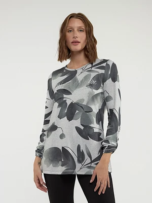 Semi-fitted lounge tunic