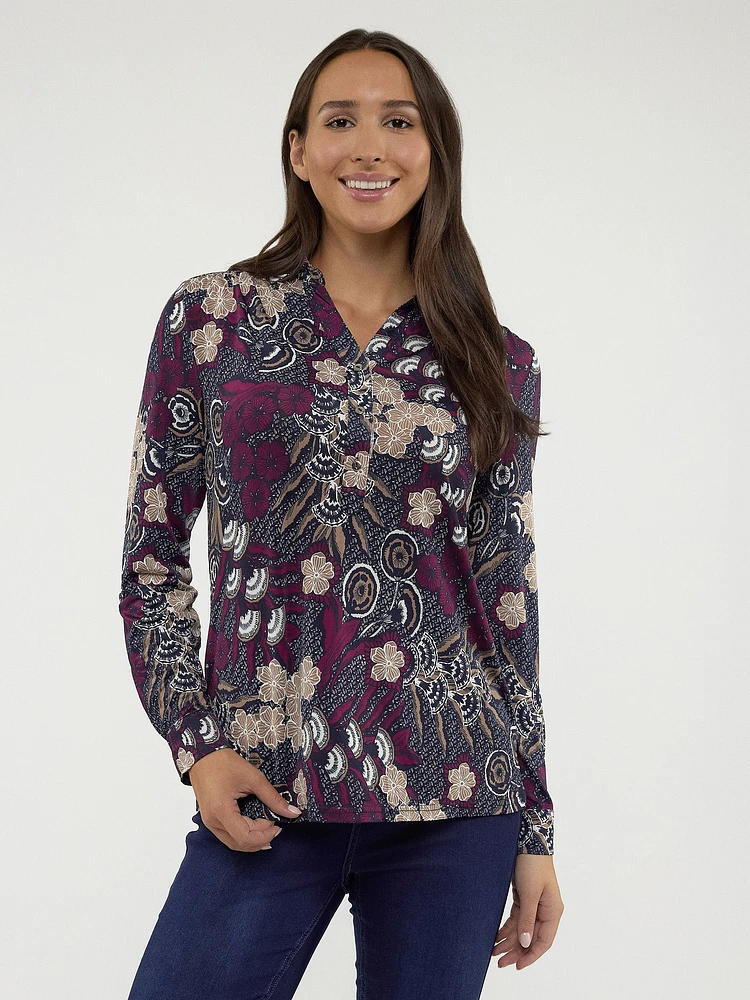 Blouse semi-ajustée à manches longues