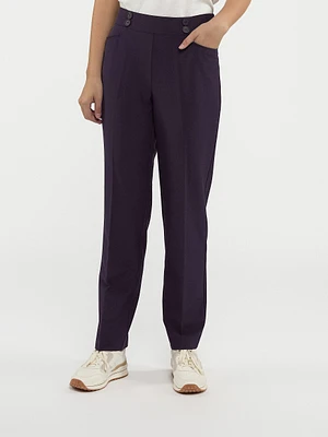 Straight semi-fitted pull-on dress pant  - Petite