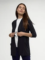 Veste semi-ajustée en tricot à manches 3/4