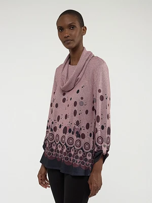 Long-sleeve semi-fitted knit tunic