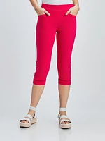 Skinny fitted pull-on capri