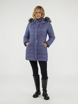 Manteau mi-cuisse semi-ajusté