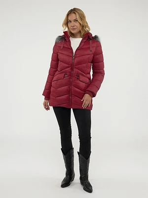 Manteau mi-cuisse semi-ajusté