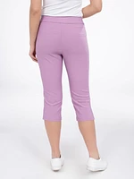 Narrow fitted pull-on capri