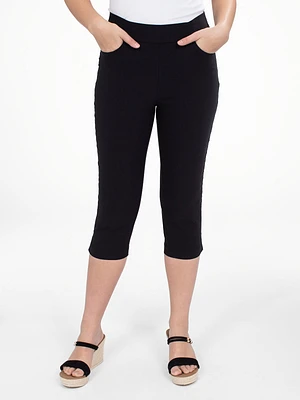 Skinny fitted pull-on capri