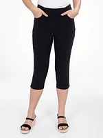 Skinny fitted pull-on capri