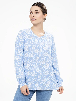 Blouse semi-ajustée à manches longues