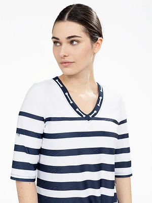 T-shirt semi-ajusté à manches courtes