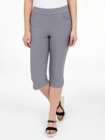 Narrow fitted pull-on capri