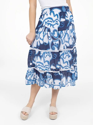 Mid-calf flared skirt
