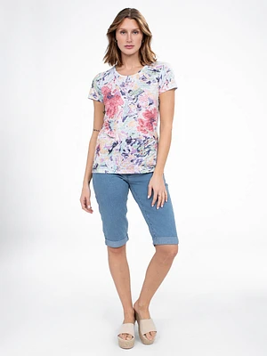 T-shirt semi-ajusté à manches courtes