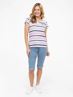 Short-sleeve semi-fitted t-shirt