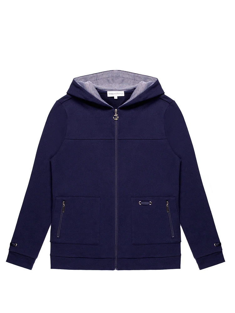 Veste semi-ajustée en tricot à manches longues