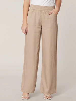 Pantalon évasé avec taille élastique