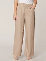 Pantalon évasé avec taille élastique