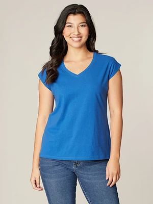 Short-sleeve semi-fitted t-shirt