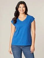 Short-sleeve semi-fitted t-shirt