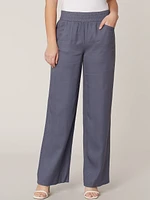 Flared pant with elastic waistband