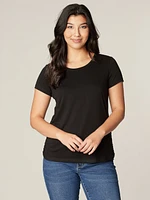 T-shirt with pleated details