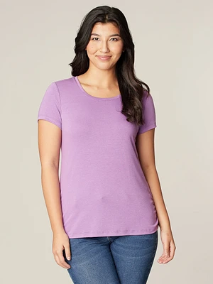 T-shirt with pleated details