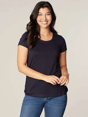T-shirt avec détails plissés