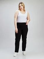 Straight semi-fitted pull-on pant - Petite