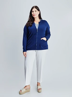 Cardigan semi-ajusté à manches longues