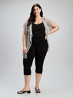 Skinny fitted knit pull-on capri