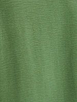 Blouse semi-ajustée à manches courtes avec boutons
