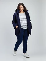 Manteau coquille mi-cuisse semi-ajusté