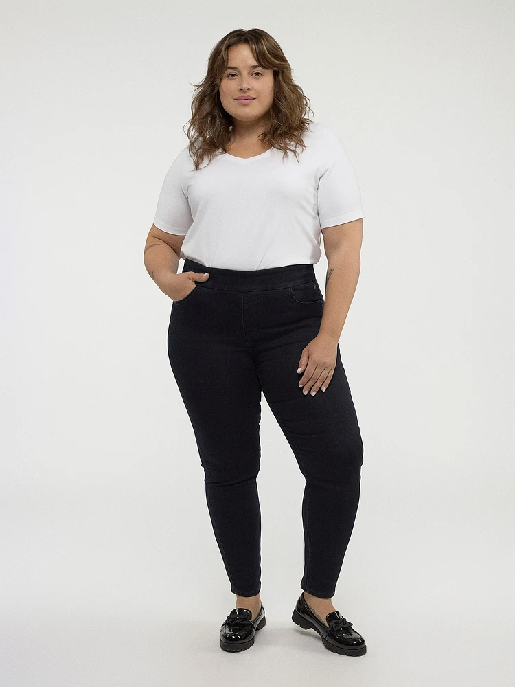 Jean skinny ajusté à enfiler