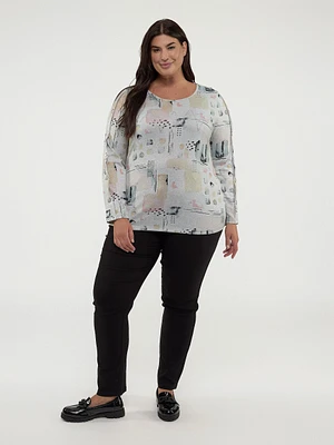 T-shirt semi-ajusté à manches longues