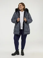 Manteau mi-cuisse semi-ajusté