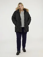 Manteau mi-cuisse semi-ajusté