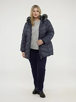 Manteau mi-cuisse semi-ajusté