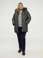 Manteau mi-cuisse semi-ajusté