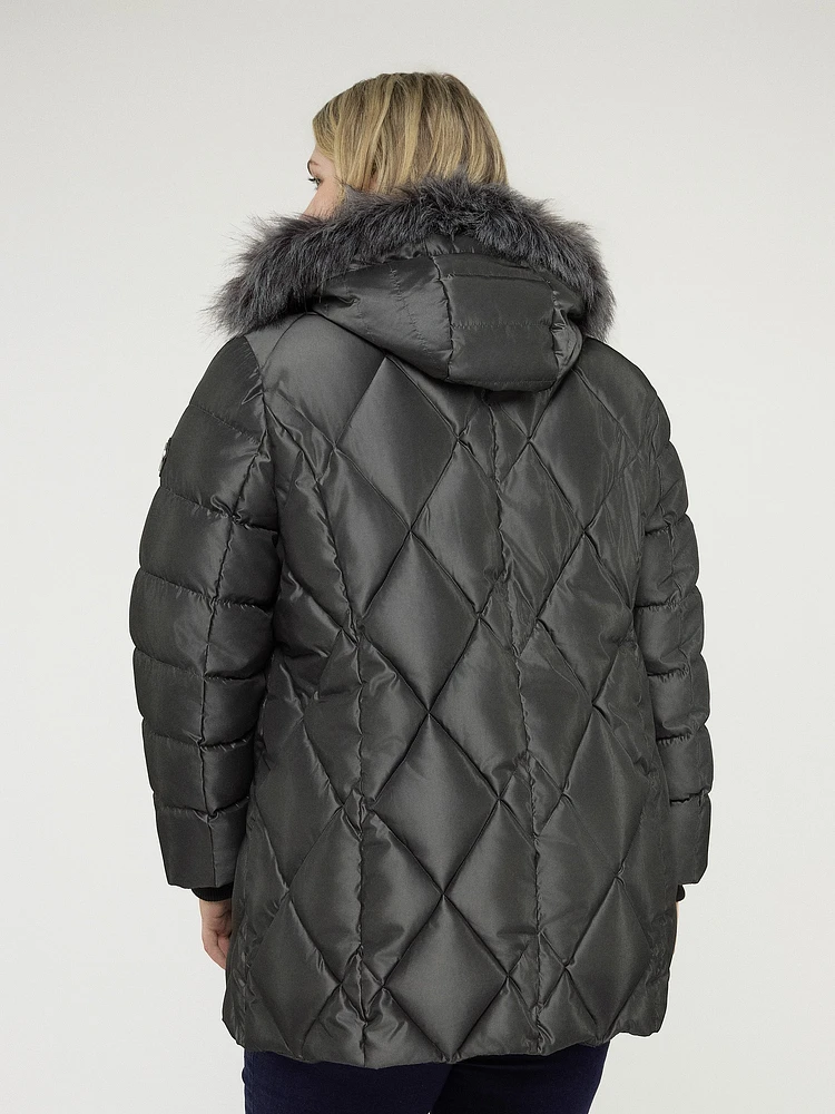 Manteau mi-cuisse semi-ajusté