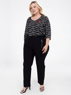 Narrow fitted pull-on pant