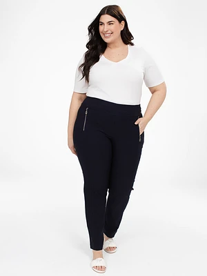 Pantalon étroit ajusté à enfiler