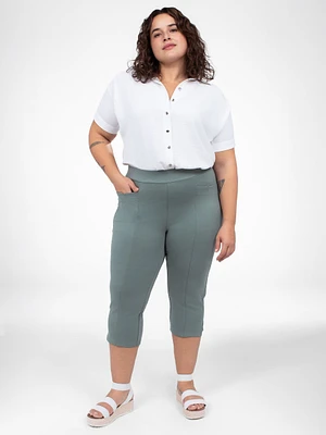 Capri skinny ajusté en tricot à enfiler