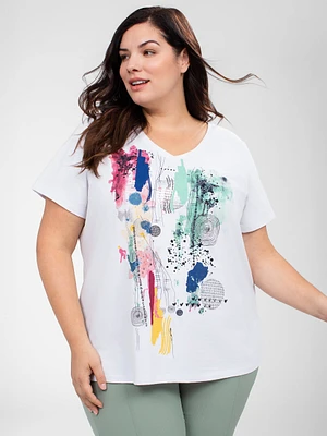 T-shirt semi-ajusté à manches courtes