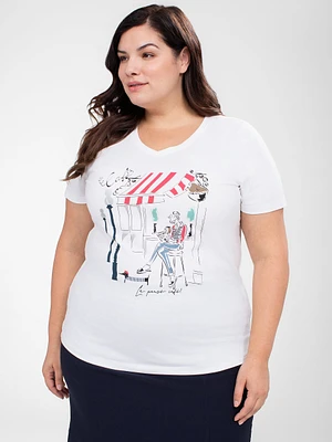 T-shirt semi-ajusté à manches courtes